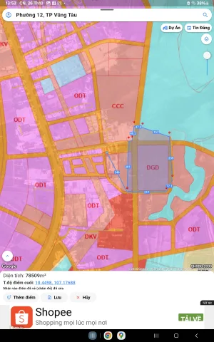 Bán đất 78000m² ngang 100m giá 210.6 tỷ tại Phường Phước Thắng