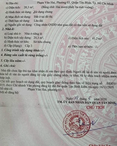 Bán nhà ngay chợ Phạm Văn Hai, 21m2 SHR vuông vức hơn 2 tỷ
