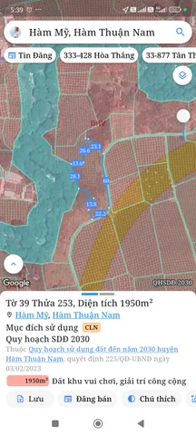 Bán đất 1952m² ngang 60m giá 1.2 tỷ Xã Tuyên Quang