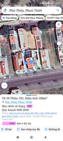Bán đất 100m² full thổ cư ngang 5m giá 5.9 tỷ tại Phường Phú Thủy