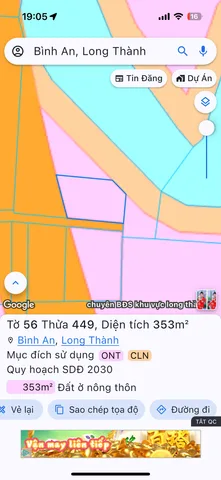 Bán đất 2068m² ngang 40m giá 10 tỷ Xã Bình An