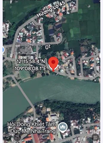 Bán lô đất view sông ở Diên Phú, Diên Khánh. DT 605,2m2 , full thổ . Giá 5tỷ480 triệu còn TL