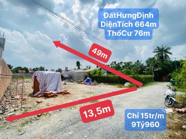 Bán đất 666.8m² giá 9.96 tỷ Phường Thuận An