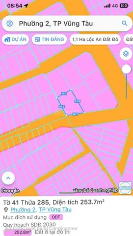 Bán đất 253.7m² giá 18.5 tỷ Phường Vũng Tàu
