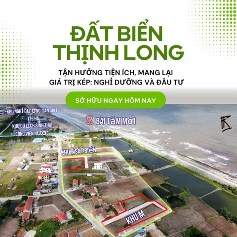 Em còn 2 lô đất 2 mặt tiền chạy thẳng lên đê biển cách bãi tắm Xuân Thiện 100m