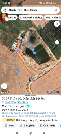 Bán đất 19599m² giá 1 tỷ Xã Sông Lũy