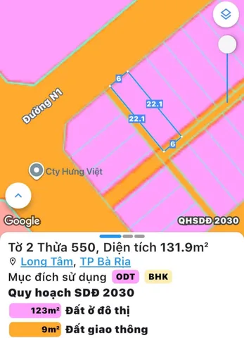 ÔNG CHÚ CẦN BÁN LÔ GÓC THOÁT HIỂM BÊN HƯNG VIỆT, PHƯỜNG LONG TÂM, TP BÀ RỊA