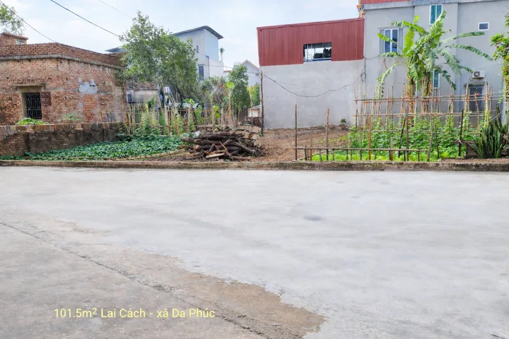 Bán đất 101.5m² full thổ cư ngang 5m giá 1.65 tỷ tại Lai Cách - Xã Đa Phúc