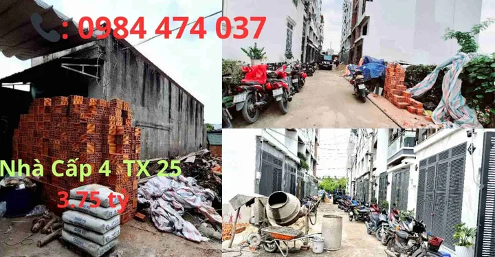 Bán đất thạnh xuân 25 quận 12 hẻm xe tải 52m2 – Khu phân lô, tiện xây mới, giá 3.75 tỷ TL