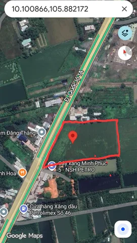 Chính chủ bán đất mặt tiền Quốc lộ 1A Vĩnh Long, 14.244,3m², ngang 113,19m, giao thương sầm uất