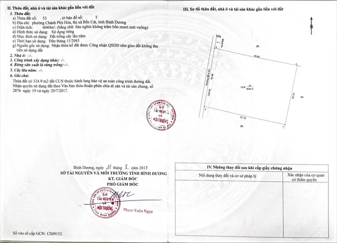 Bán đất 6040m² ngang 65m giá 18 tỷ Phường Chánh Phú Hoà. Đường nhựa 6m