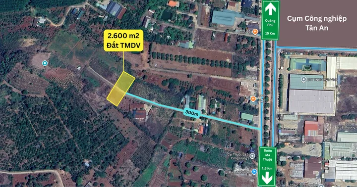 Bán 2400m2 đất TMDV, pháp lý chuẩn - Đối diện khu đô thị Ân Phú