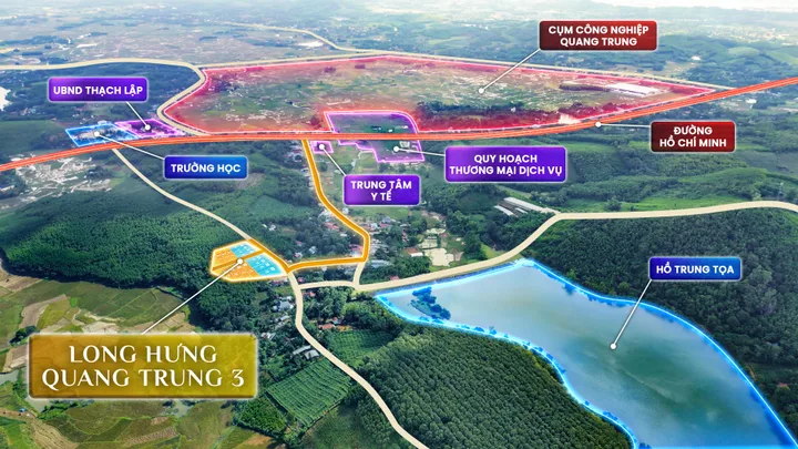 Bán đất 96.8m² ngang 19.36m giá 223.41 triệu Xã Thạch Lập