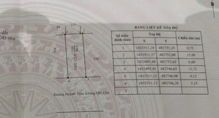 Bán đất 94.9m² ngang 6m giá 1.86 tỷ Xã Krông Năng