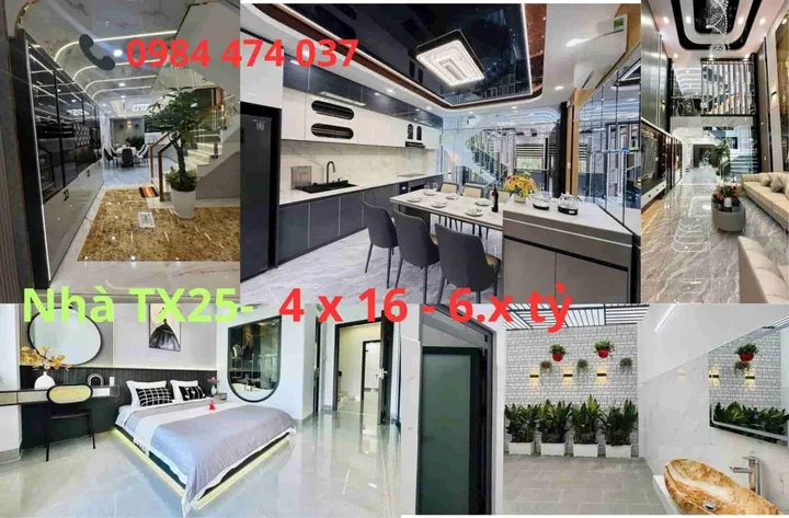 Bán nhà đường Thạnh Xuân 25, P. Thạnh Xuân, Q12. Nhà 5 tầng BTCT, full nội thất, oto vào nhà, diện tích 4x14, khu đồng bộ