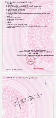Bán đất 150m² ngang 5m giá 2.75 tỷ Phường Bình Dương
