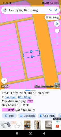 Bán đất 80m² ngang 5m giá 799 triệu Xã Bàu Bàng