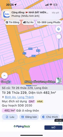 Bán đất 482m² ngang 16m giá 35 tỷ tại Xã Bình An