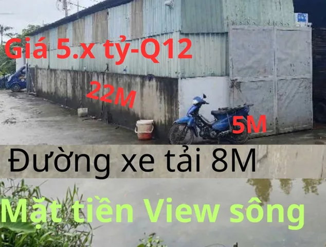 Bán đất 125m2 (5x25) Hà Huy Giáp, Thạnh Lộc, Quận 12. Đất trống, hẻm xe tải 8m, mặt tiền view sông, sổ hồng riêng, giá chỉ 5,3 tỷ. Liên hệ Mỹ Hạnh 0984 474 037.