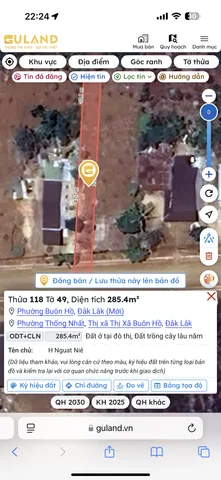 Bán đất 285.4m² giá 600 triệu Phường Buôn Hồ