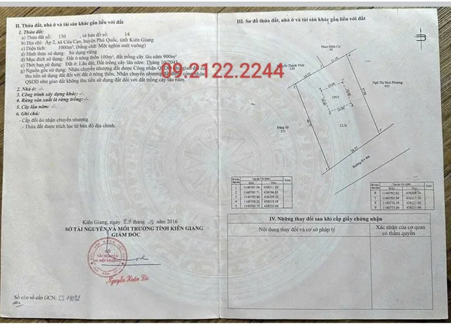 Bán đất 1000m² ngang 26.3m Khu phố 2 Cửa Cạn giá 3.5 tỷ Đặc khu Phú Quốc