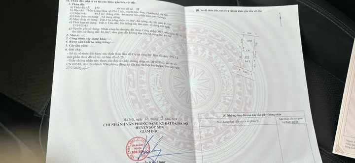Bán 84,5 m tại Cộng Hoà - Phù Linh Đường Ô tô Vào Tận Đất