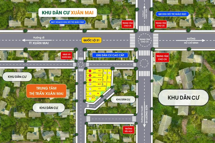 Bán đất phân lô gần chợ Cá thị trấn Xuân Mai giá chỉ 2.6 tỷ