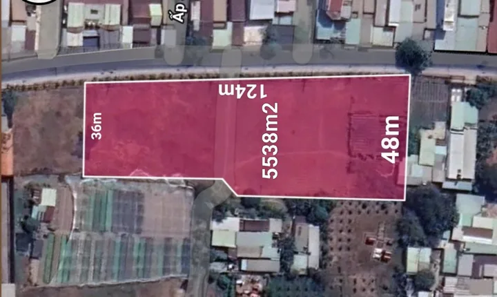 Bán đất Mặt tiền Nhuyễn Thị Thử 5538m² ngang 124m giá 80 tỷ Xã Xuân Thới Sơn
