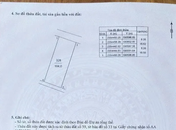Bán 104 m Full thổ cư Trục Chính Thôn Vệ Sơn Đoài ,2 Mặt đường thoáng
