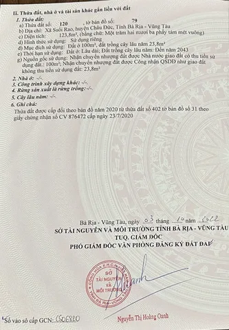 Bán đất 123.8m² ngang 5m giá 1.1 tỷ Xã Xuân Sơn
