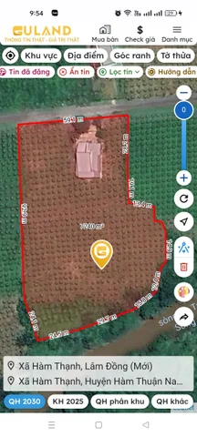 Bán đất 7600m² ngang 60m giá 4.3 tỷ Xã Hàm Thạnh