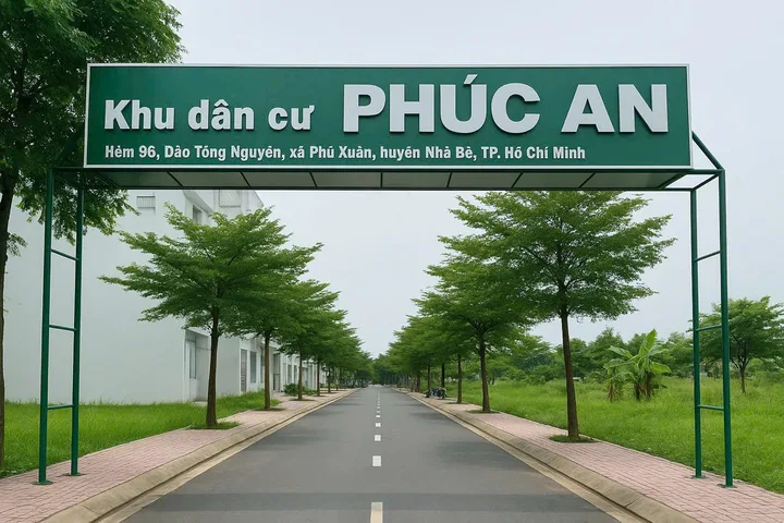 Bán Nhà Phố xây mới 5 x 16 full nội thất 3 Tầng sân thượng tại KDC Phúc An Nhà Bè