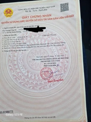 Bán đất 100m² giá 2.2 tỷ KDC thanh duy