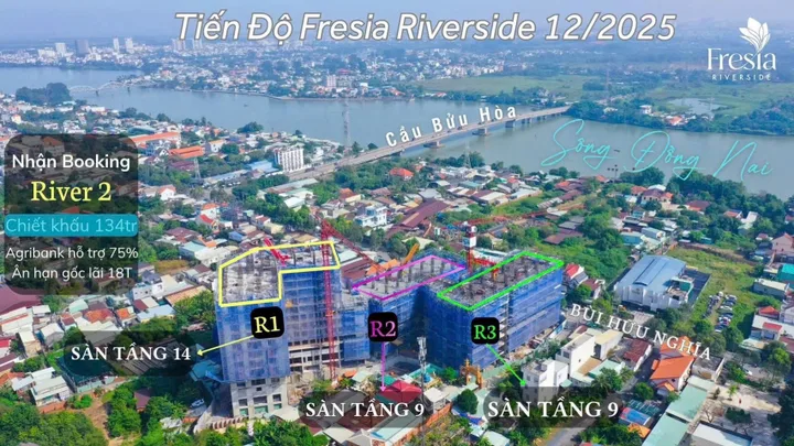 CẬP NHẬT TIẾN ĐỘ FRESIA RIVERSIDE – THÁNG 12/2025