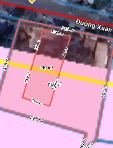 Bán đất 1182.9m² ngang 33m giá 25 tỷ Xã Bà Điểm