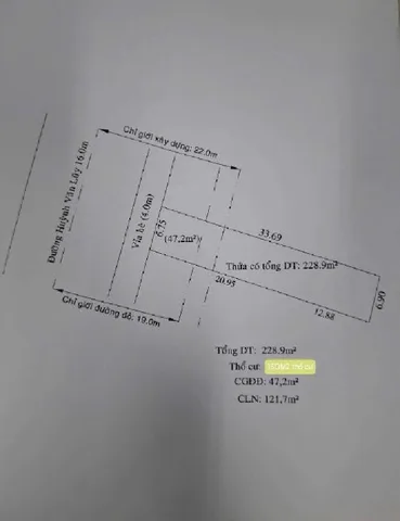 Bán đất 228m² giá 10.9 tỷ Phường Bình Dương