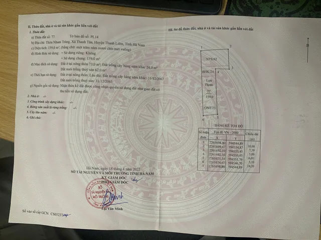 Bán nhà 158.4m² ngang 5,1m giá 2 tỷ Xã Thanh Lâm