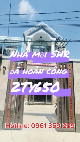 Bán nhà 99.9m² đã hoàn công 3p ngủ 3WC ngang 5m giá 2.65 tỷ Xã Mỹ Hạnh