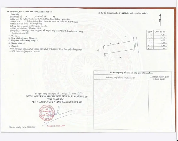 Bán đất 512m² ngang 11.9m giá 1.85 tỷ Xã Nghĩa Thành