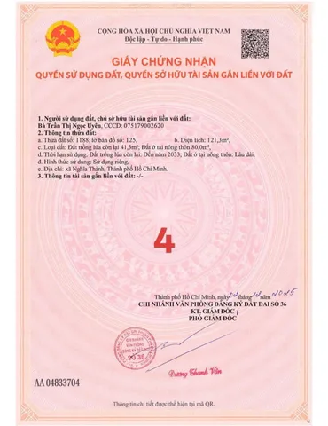 Bán đất 121,3m² ngang 5m giá 560 triệu Xã Nghĩa Thành Châu Đức