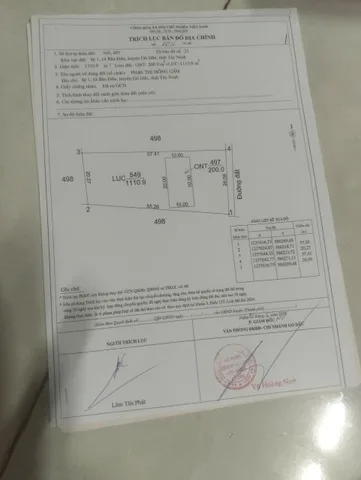Bán đất 1307.5m² ngang 26m giá 1.4 tỷ Xã Truông Mít