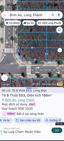 Bán đất 156m² ngang 8m giá 4.6 tỷ Xã Bình An