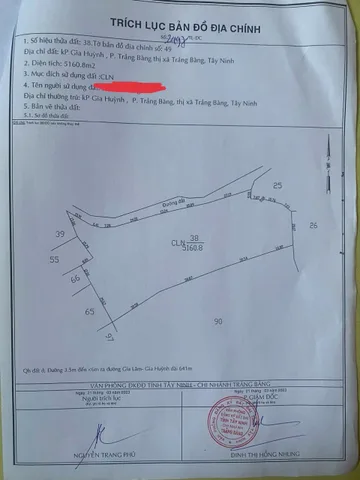 Bán đất 5160.2m² ngang 70m giá 9.3 tỷ Phường Trảng Bàng