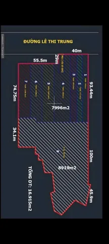 Bán đất 16915m² ngang 95m giá 199.8 tỷ Phường An Phú  Tiện xây chung cư cao tầng.
