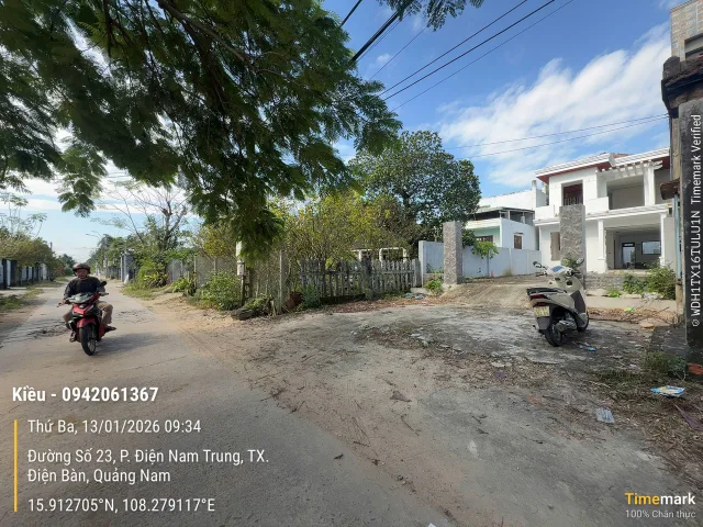 Bán nhà đất đẹp vuông vức đường 23, điện nam trung, điện bàn, quảng nam