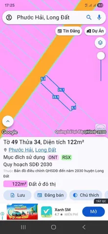 Chủ Ngộp Bán Nhanh Lô Đẹp Ngay Xã Phước Hải - Diện Tích 122m2 Sẵn 100m Thổ Cư - Giá Tốt