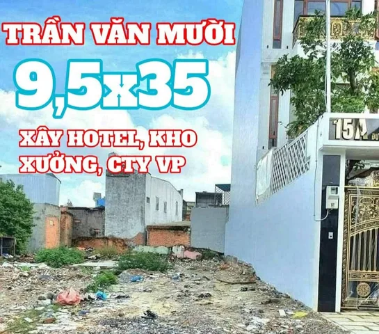 Bán đất 310m² ngang 9,5m giá 10.8 tỷ Xã Bà Điểm Trần Văn Mười x Phan văn Hớn