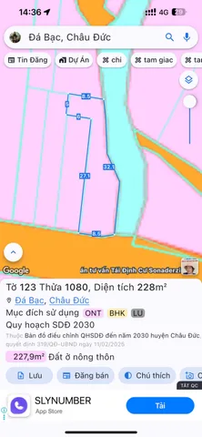 Bán đất 228,0m², Ngang 8,5m, Giá 679 triệu, Xã Nghĩa Thành, Châu Đức