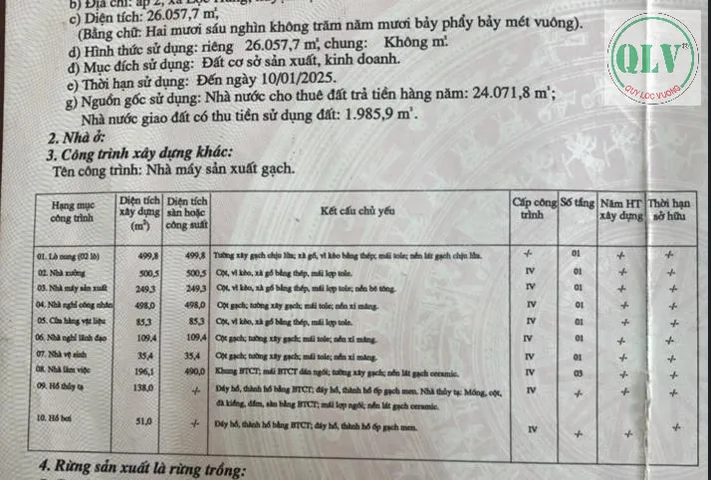 CHO THUÊ NHÀ XƯỞNG – LỘC NINH, BP – 26.057m²