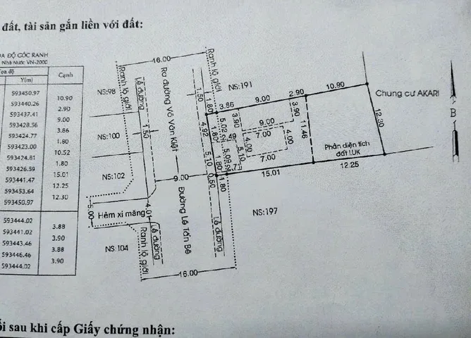 Bán nhà mặt tiền lê tấn bê, giáp chung cư akari, shr 310.7m2. vị trí bđs sinh lời cực tốt